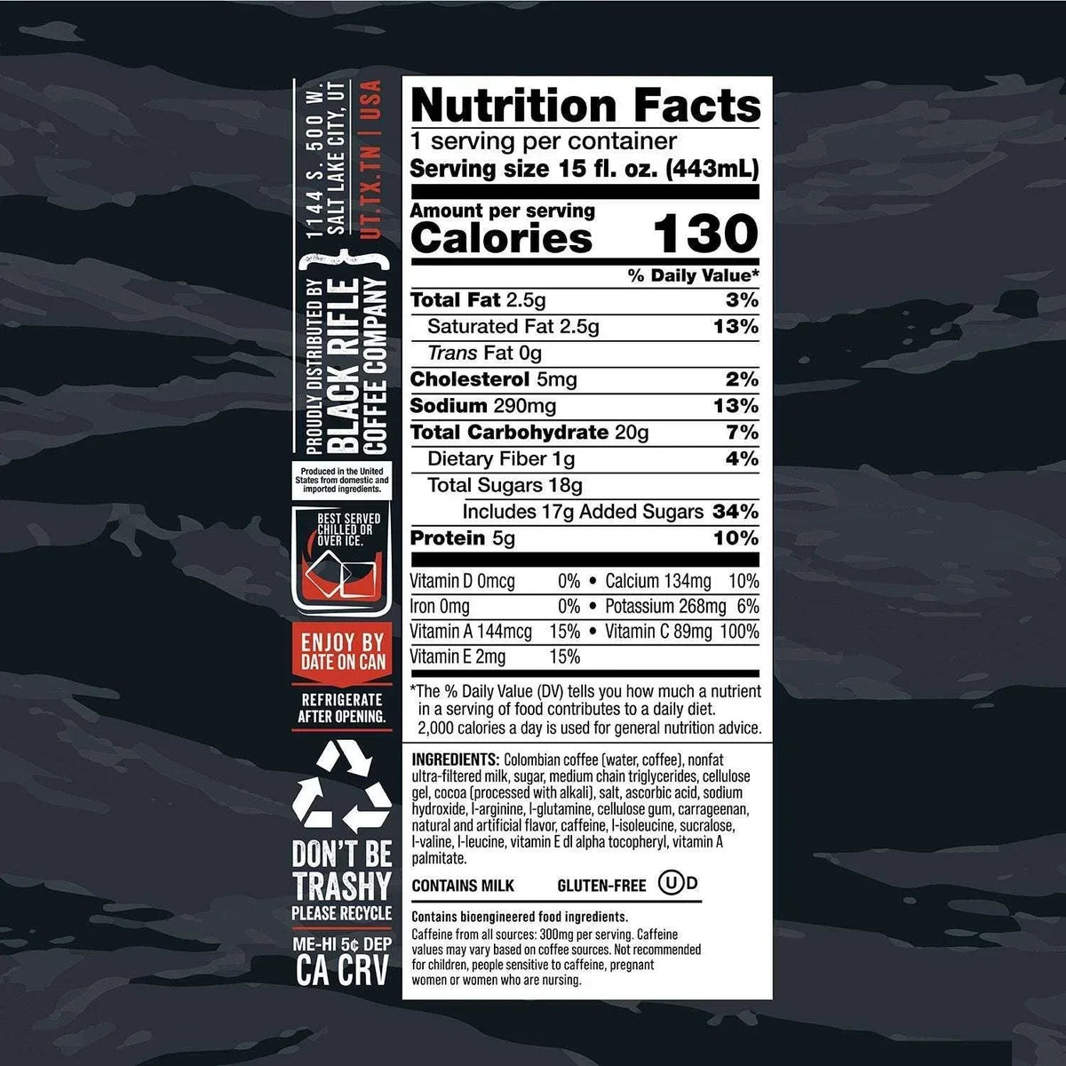 Black Rifle Coffee Company Espresso 300 Mocha 15 fl. oz., 12 pk.