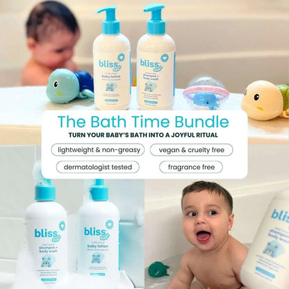 Bliss Baby Bath Bundle, 2-in-1 Shampoo + Body Wash & Lotion, 8 fl. oz., 2 pk.