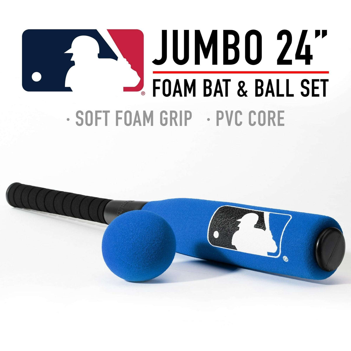 Franklin Sports MLB Kids Foam Baseball Bat + Ball Set - Jumbo Oversize Toy Bat + Foam Ball for Kids + Toddlers- 24