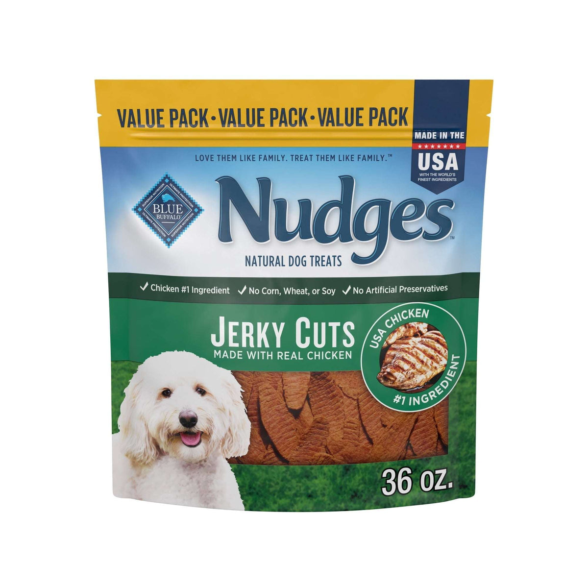 Blue Buffalo Nudges Jerky Cuts Dog Treats, Chicken