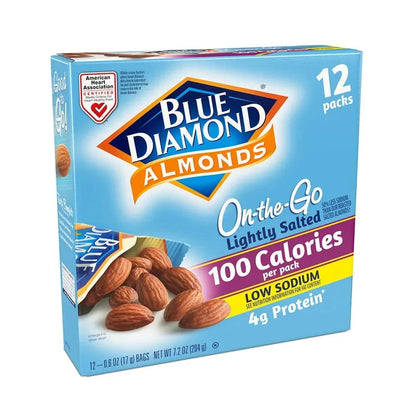 Blue Diamond Almonds, Lightly salted, 100 calorie packs - 12 Ct