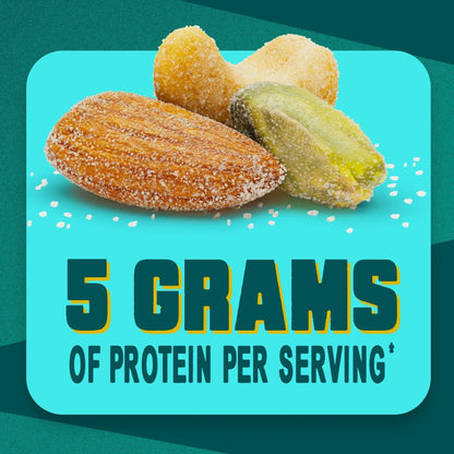 Blue Diamond Almonds and More, Roasted Sea Salt Mixed Nuts with Almonds, Cashews and Pistachios for Snacking, 14 oz.