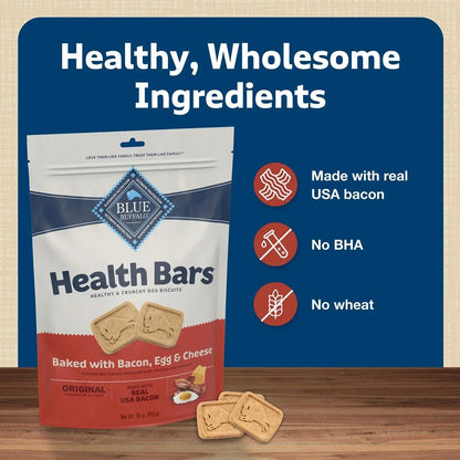 Blue Buffalo Health Bars Bacon, Egg, & Cheese Crunchy Dog Treats, 5 lbs.