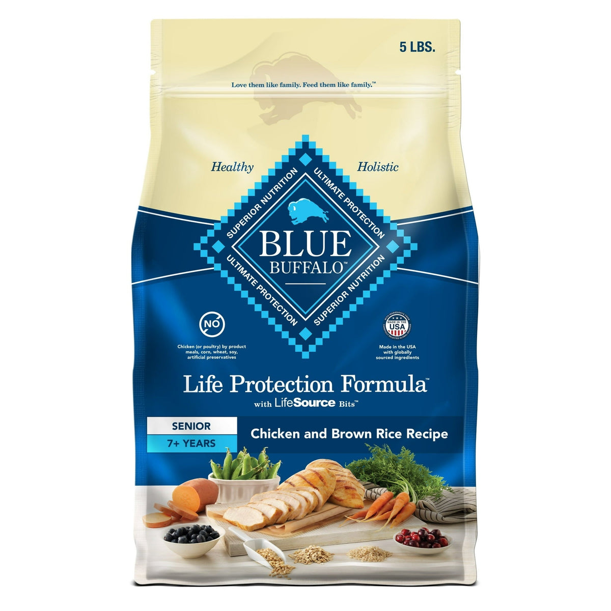 Blue Buffalo Life Protection Formula Senior Dry Dog Food, Chicken & Brown Rice
