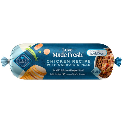 Blue Buffalo Love Made Fresh Dog Food, Refrigerated, Chicken Recipe, 5lb Roll