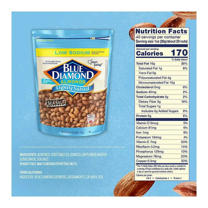 Blue Diamond Lightly Salted Whole Almonds, 40 oz.