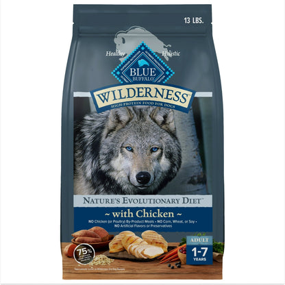 Blue Buffalo Wilderness Natural Dry Dog Food Plus Wholesome Grains, Chicken
