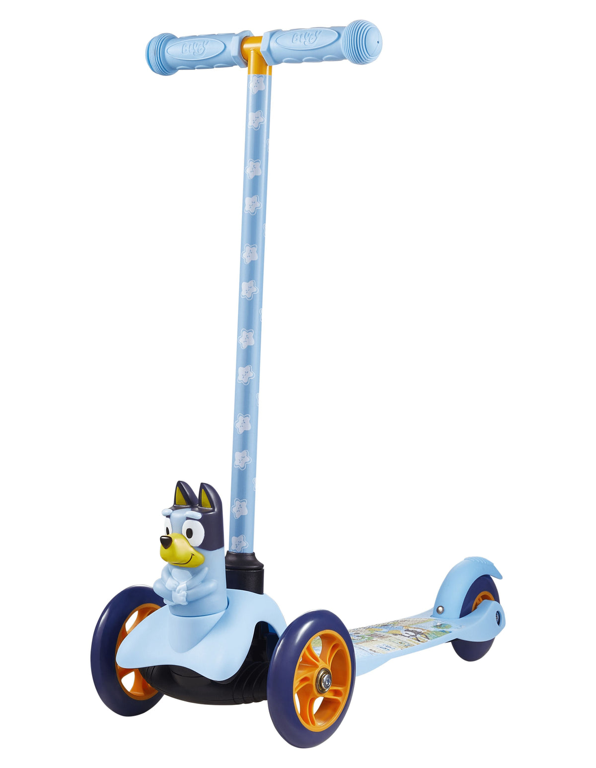 Bluey Bingo Ride-N-Glide Buddies 3D Toddler Scooter, 3 Wheel Kick Scooter for Kids Ages 3+, Green