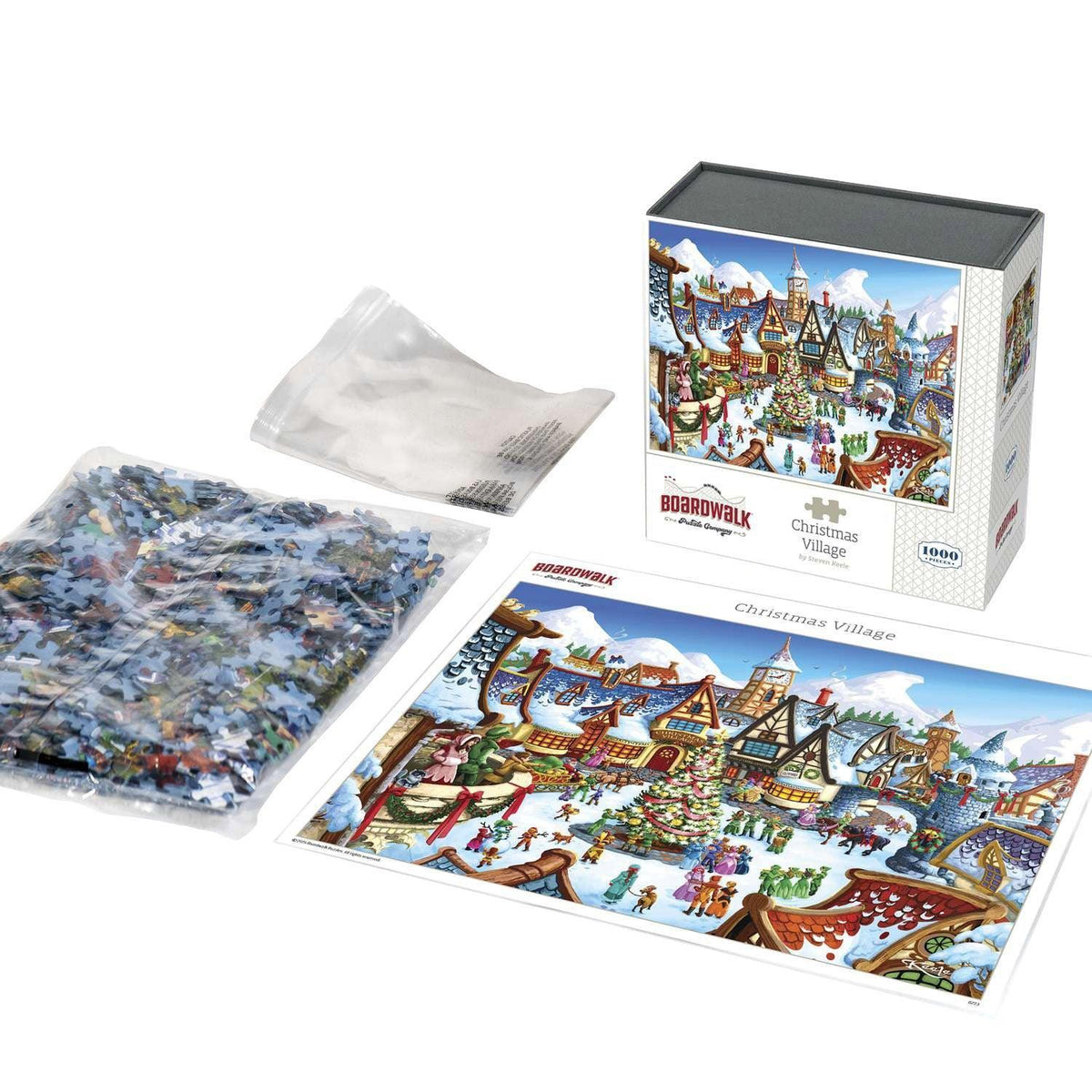 Boardwalk Assorted Jigsaw Puzzles, 3-pack
