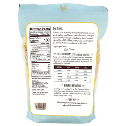 Bob's Red Mill Organic Old Fashioned Rolled Oats, 56 oz.
