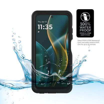 (Pack of 2 ) Body Glove Tidal Waterproof Phone Case for Motorola moto g (2025) - Black/Clear