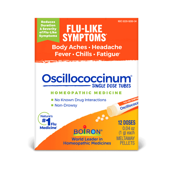 Boiron Oscillococcinum Homeopathic Medicine for Flu-Like Symptoms, 12 Count