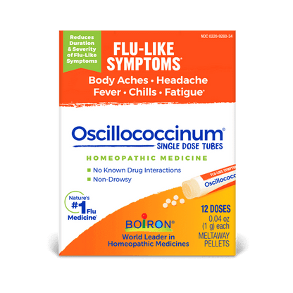 Boiron Oscillococcinum Homeopathic Medicine for Flu-Like Symptoms, 12 Count
