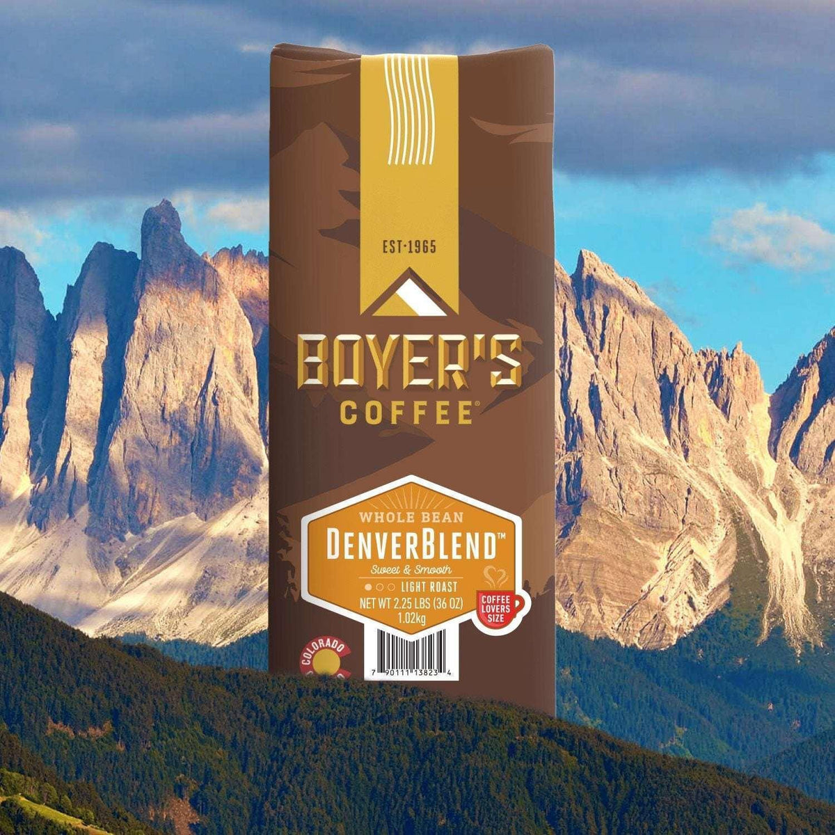 Boyer's Coffee DenverBlend Light Roast Whole Bean, 36 oz.