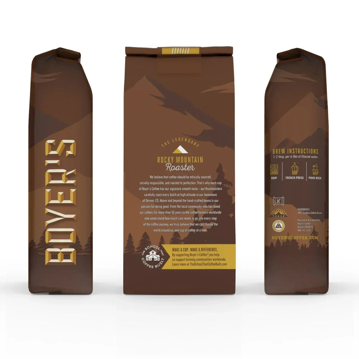 Boyer's Coffee Espresso Whole Bean, 36 oz.