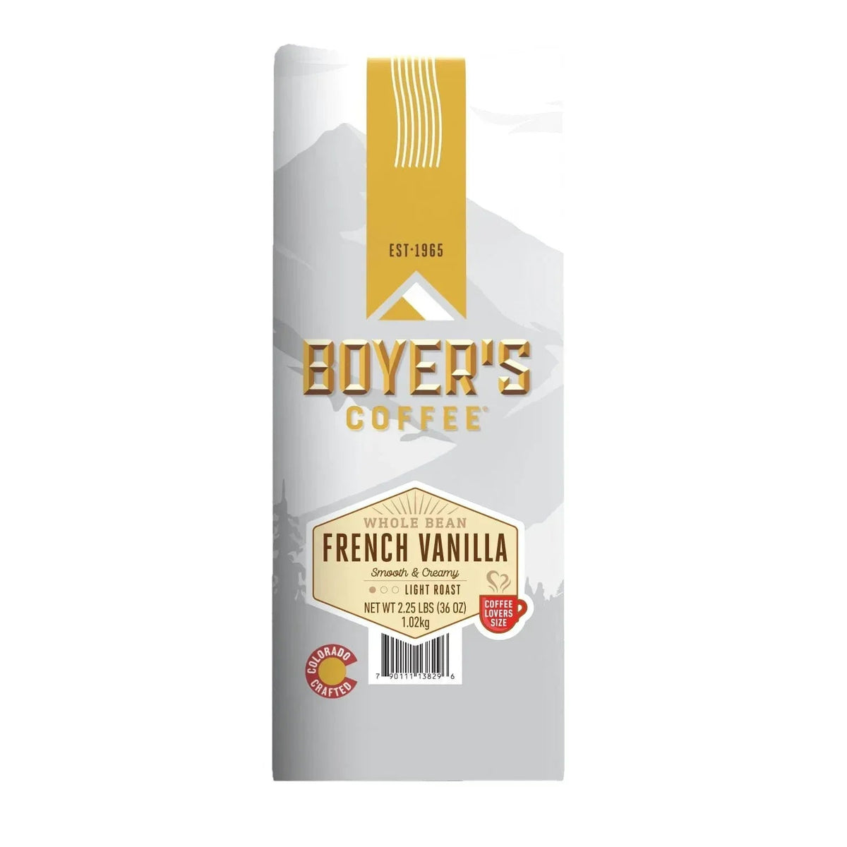 Boyer's Coffee Whole Bean French Vanilla, 36 oz.