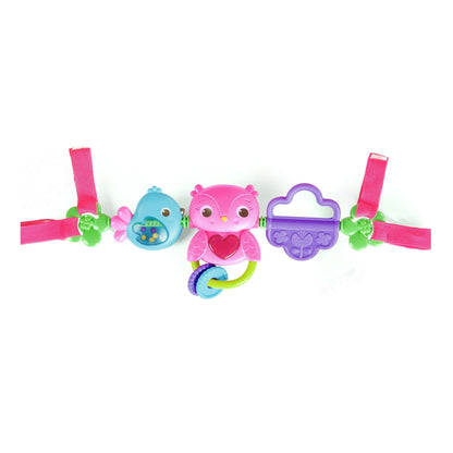 Bright Starts Busy Birdies Carrier Toy Bar Musical Take-Along Toy with Lights, Ages Newborn +