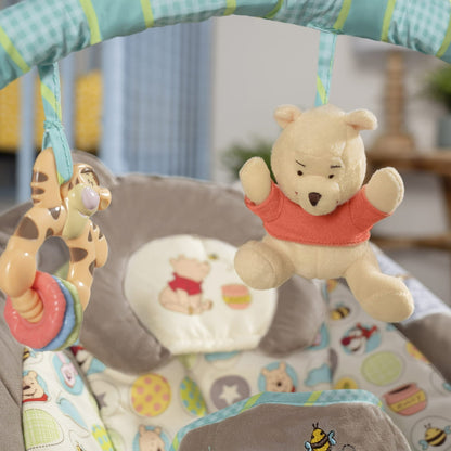 Bright Starts Disney Baby Winnie the Pooh Dots & Hunny Pots Baby Bouncer Vibrating Infant Seat