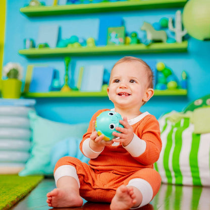 Bright Starts Giggables Roll & Chase Pals, Lion & Elephant, Unisex, Infant to Toddler 2-Pack