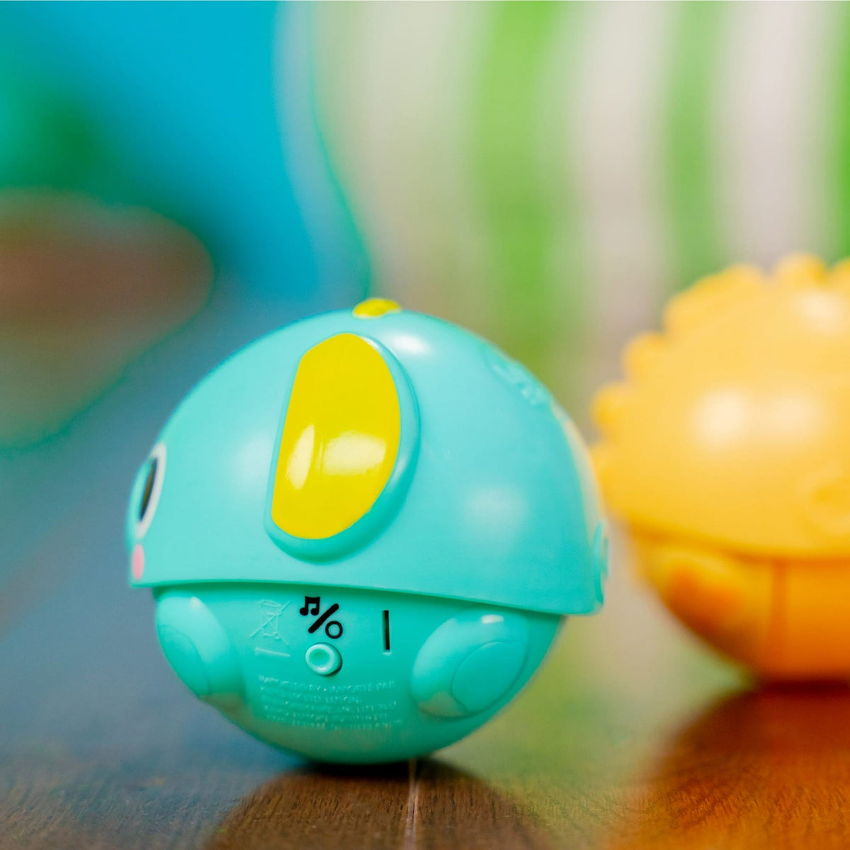 Bright Starts Giggables Roll & Chase Pals, Lion & Elephant, Unisex, Infant to Toddler 2-Pack