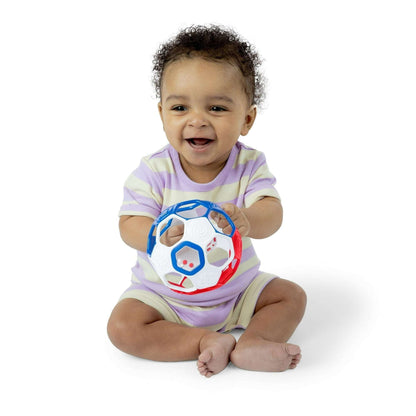 Bright Starts Grippin’ Goals Rattle Ball – Red, White & Blue