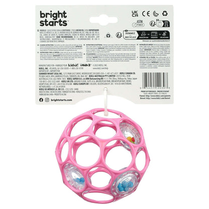 Bright Starts Oball Rattle Easy-Grasp Toy - Pink