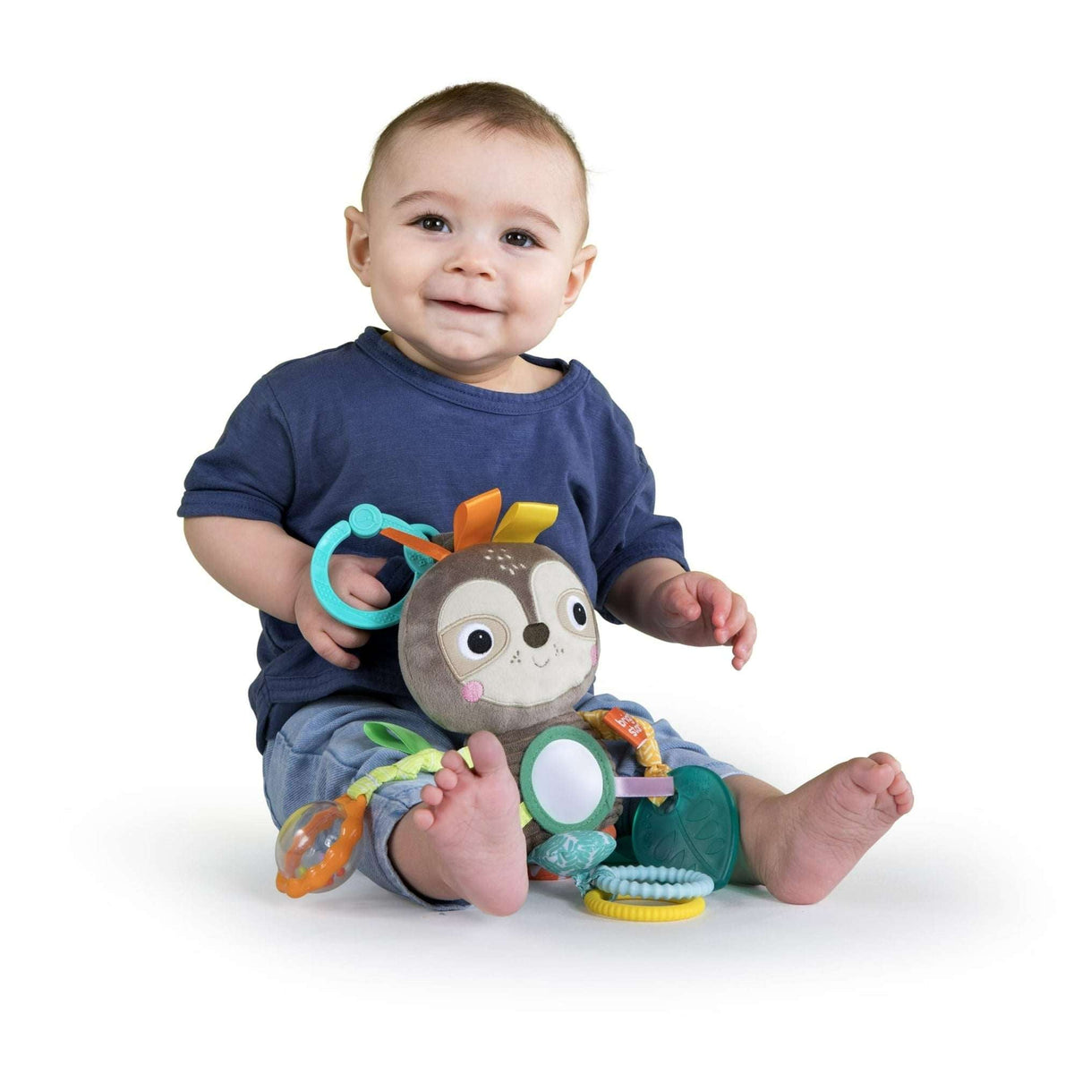 Bright Starts Playful Pals Take-Along Activity Toy - Sloth, Ages Newborn +