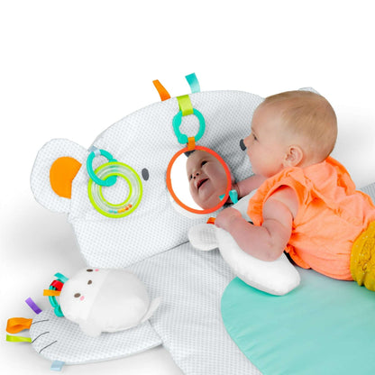 Bright Starts Tummy Time Prop & Play Baby Activity Mat for Infants, Polar Bear, Unisex