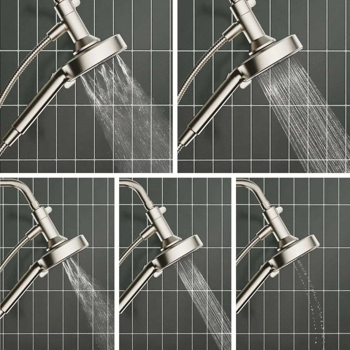 Brondell Nebia Merritt 5-setting Handheld Shower Head with HaloNetic Double Docking System