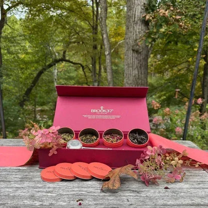 Brook 37 Giftbox Luminaire Loose Leaf Tea Collection, 4 Tin Pack, 5 oz. Total