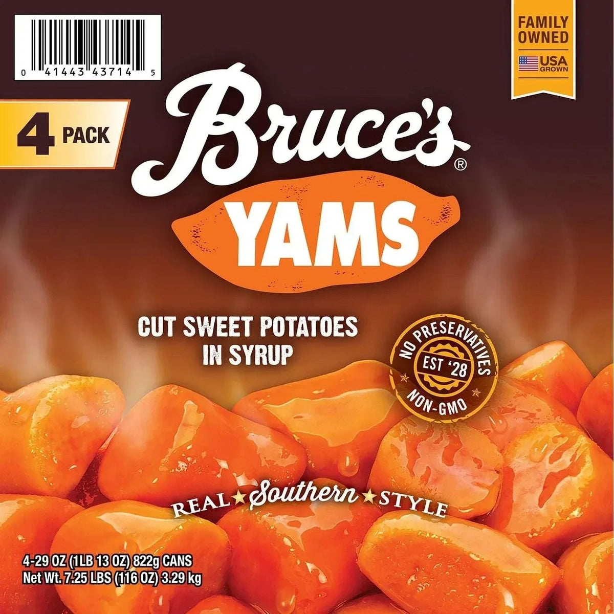 Bruce's Cut Yams, 29 oz., 4 pk.
