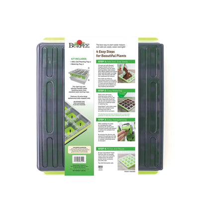Burpee SuperSeed 16 XL Cell Seed Starting Tray - Reusable and Dishwasher Safe - Growing Tray for Seedlings and Plant Germination