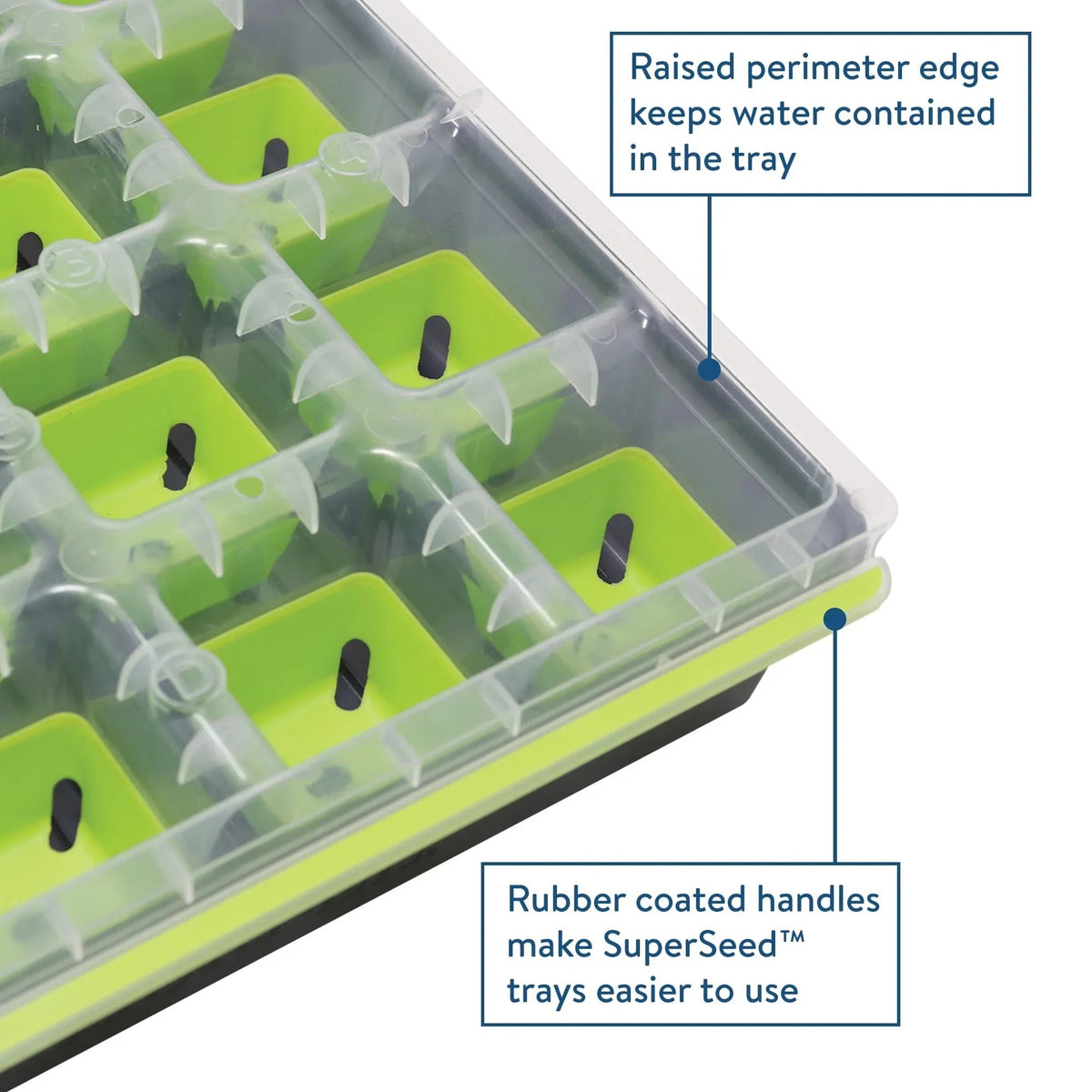 Burpee SuperSeed 16 XL Cell Seed Starting Tray - Reusable and Dishwasher Safe - Growing Tray for Seedlings and Plant Germination