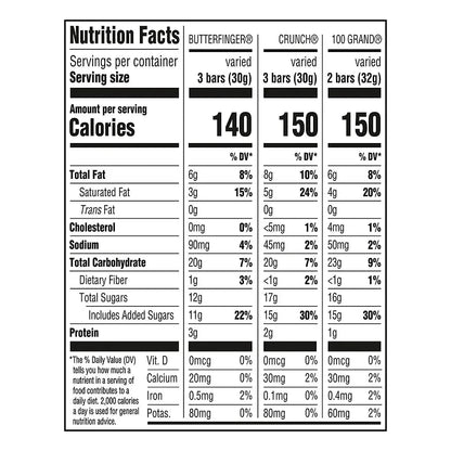 Butterfinger, Crunch, 100 Grand, Kinder & More Variety Candy, 140 ct.