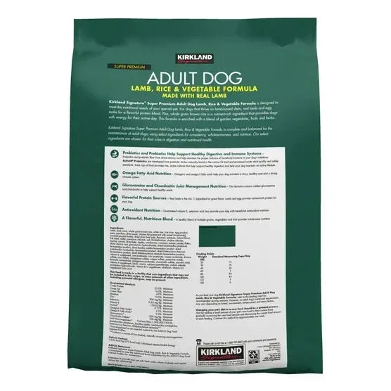 Kirkland Signature Adult Formula Lamb, Rice and Vegetable Dog Food