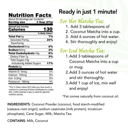 Cacafe Coconut Matcha (19.05 Oz.)