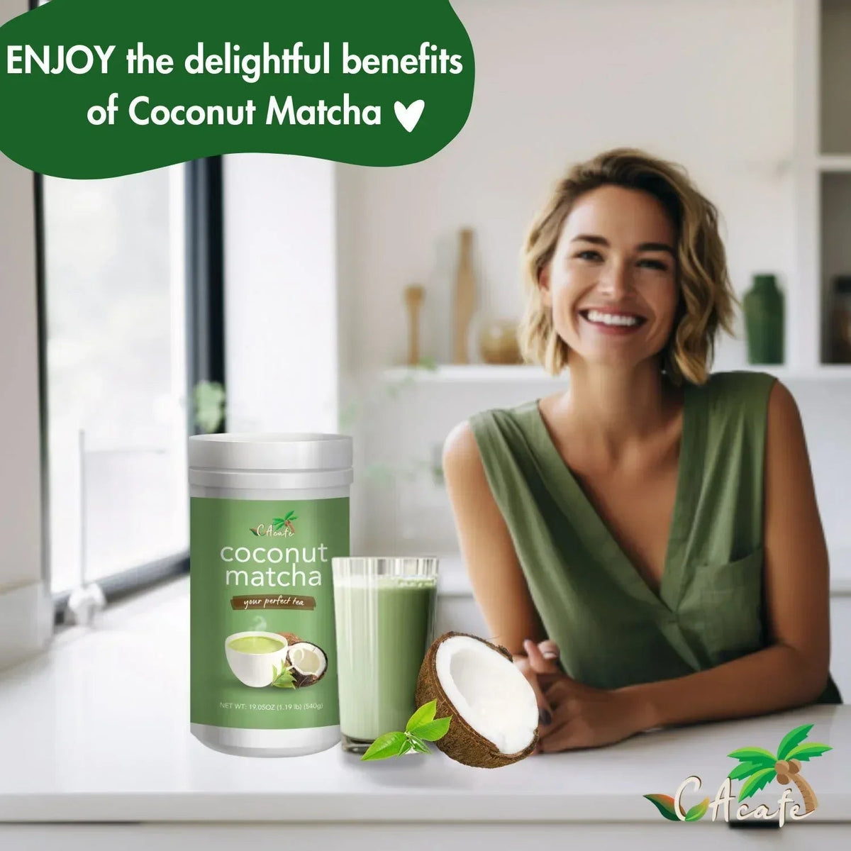 Cacafe Coconut Matcha (19.05 Oz.)