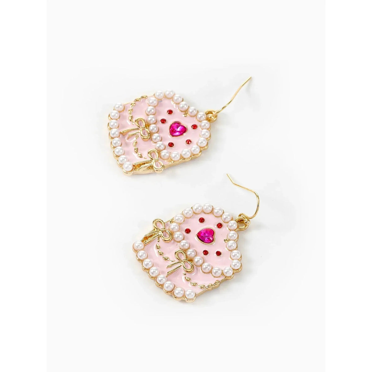 Way to Celebrate Valentine's Day Color Heart Cake Earrings, 1 Pair