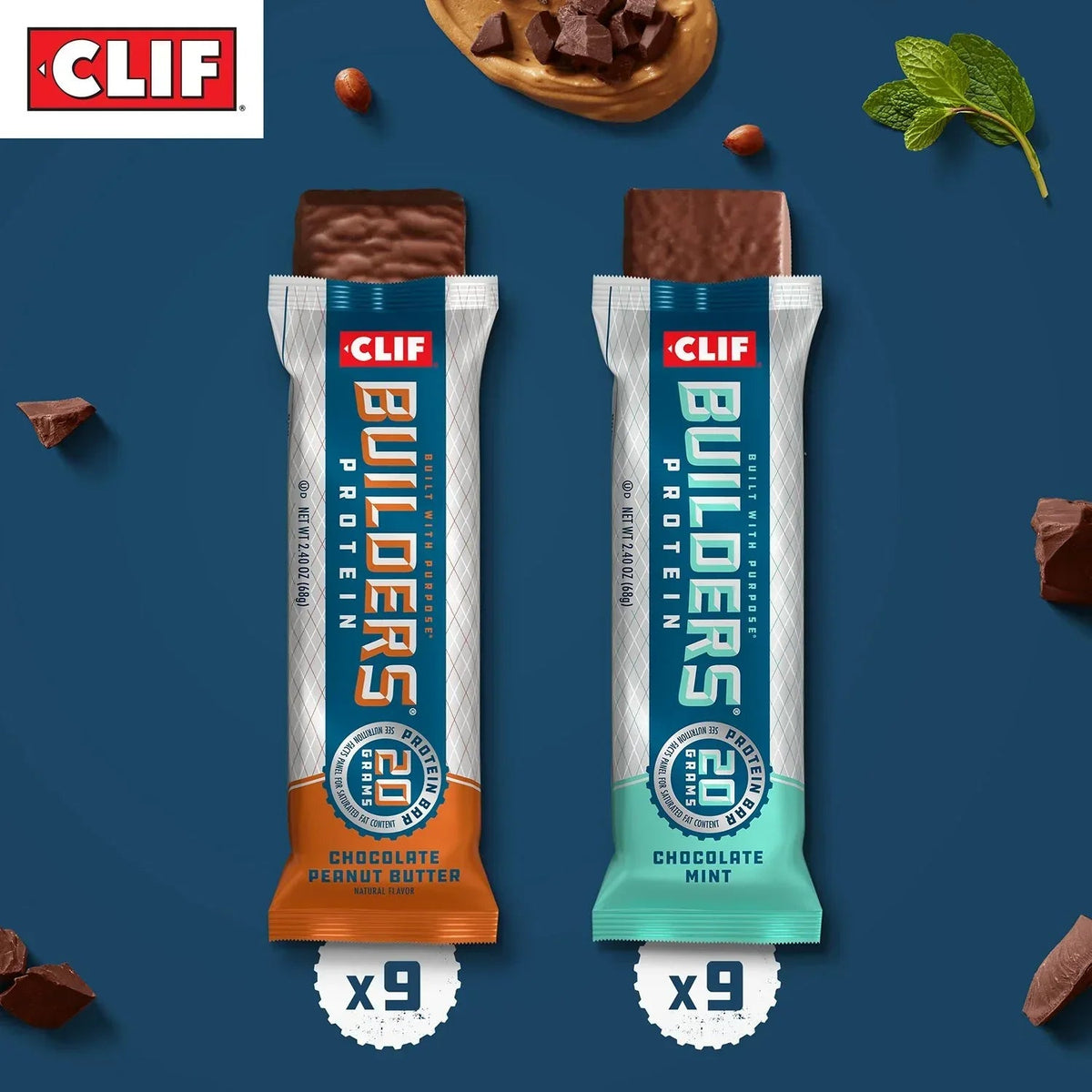 CLIF BUILDERS Gluten Free Protein Bars, Variety Pack, 18 pk.