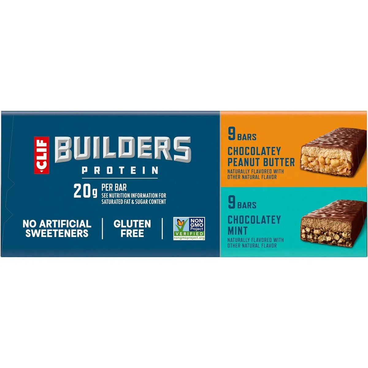 CLIF BUILDERS Gluten Free Protein Bars, Variety Pack, 18 pk.