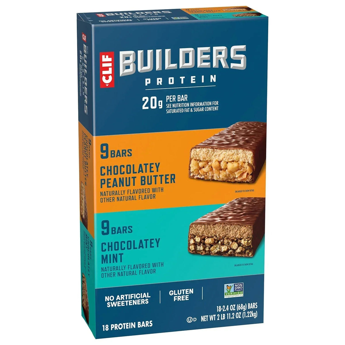 CLIF BUILDERS Gluten Free Protein Bars, Variety Pack, 18 pk.