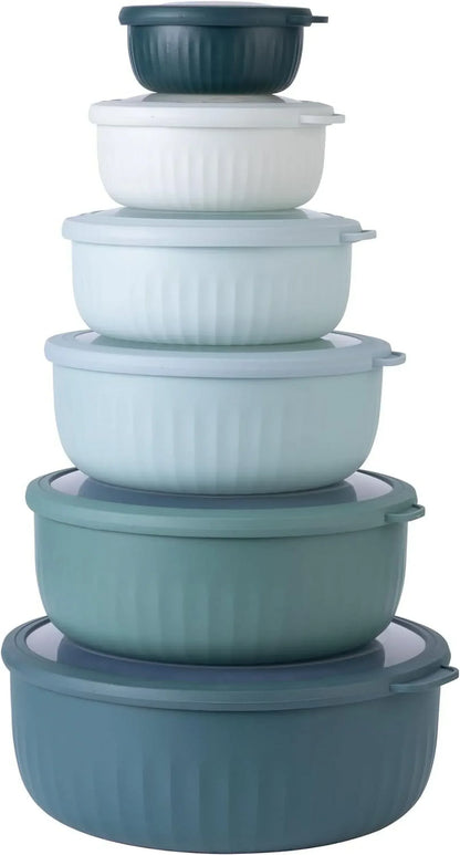 COOK WITH COLOR Meal Prep Containers Wide Mixing Bowls Food Storage Containers with Lid