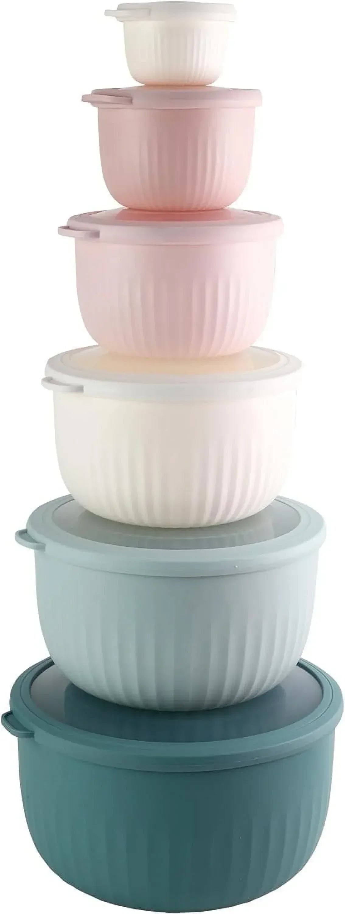 COOK WITH COLOR Meal Prep Containers Wide Mixing Bowls Food Storage Containers with Lid