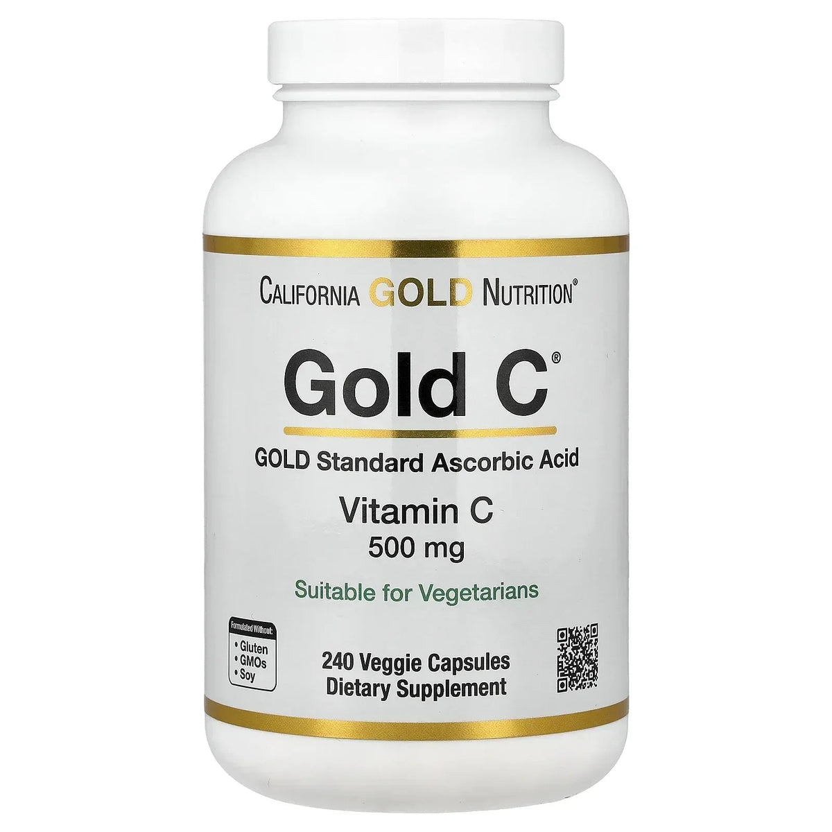 California Gold Nutrition Gold C®, USP Grade Vitamin C, 1,000 mg, 60 Veggie Capsules