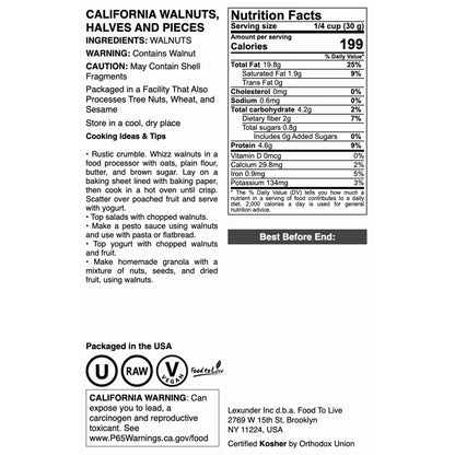 California Walnuts — Raw, Kosher, Vegan — by Food to Live
