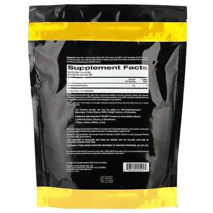 California Gold Nutrition, Sport, Pure Creatine Monohydrate, Unflavored, 1 lb (454 g)