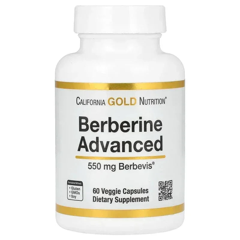 California Gold Nutrition, Berberine Advanced, Berbevis Phytosome with Berberine Phospholipid Complex with Sunflower Lecithin, 550 mg, 60 Veggie Capsules