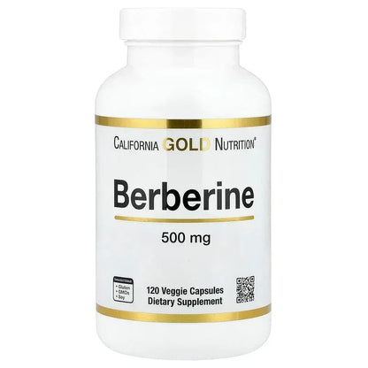 California Gold Nutrition, Berberine HCI, 500 mg, 120 Veggie Capsules