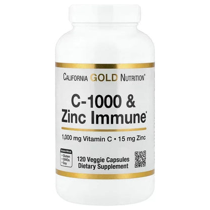 California Gold Nutrition, C-1000 & Zinc Immune, 120 Veggie Capsules