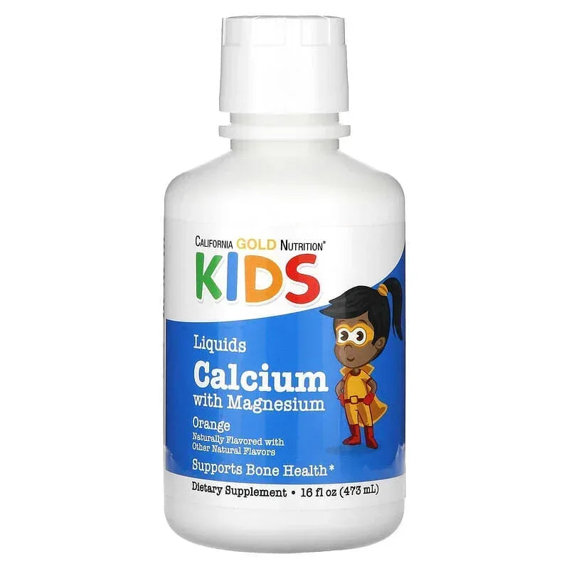 California Gold Nutrition, Children's Liquid Calcium with Magnesium, Vitamin D and Zinc, 16 fl oz (473 ml)